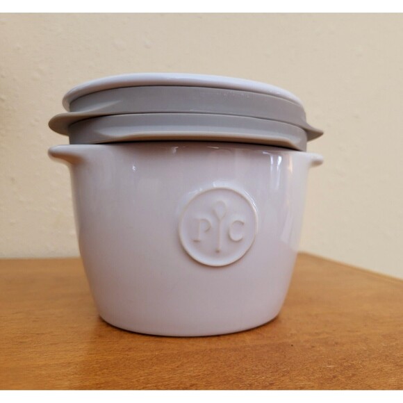 Pampered Chef Breakfast Microwave Sandwich Breakfast Maker #2634  Ceramic White - Picture 2 of 8